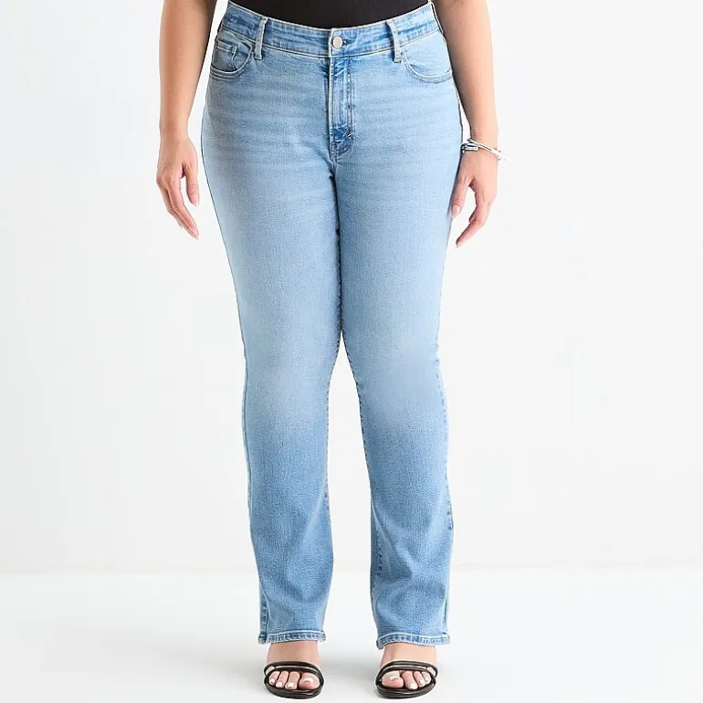 a.n.a Womens Plus High Rise Bootcut Jean