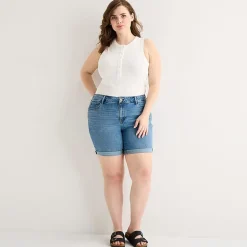 a.n.a Womens Plus High Rise 5