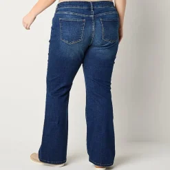 a.n.a Womens Plus High Rise Flare Leg Jean