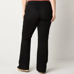 a.n.a Womens Plus High Rise Flare Leg Jean