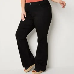 a.n.a Womens Plus High Rise Flare Leg Jean