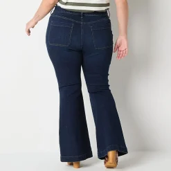 a.n.a Womens Plus High Rise Flare Leg Jean