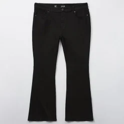 a.n.a Womens Plus High Rise Flare Leg Jean
