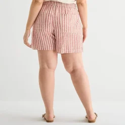 a.n.a Womens Plus High Rise 5" Pull-On Short