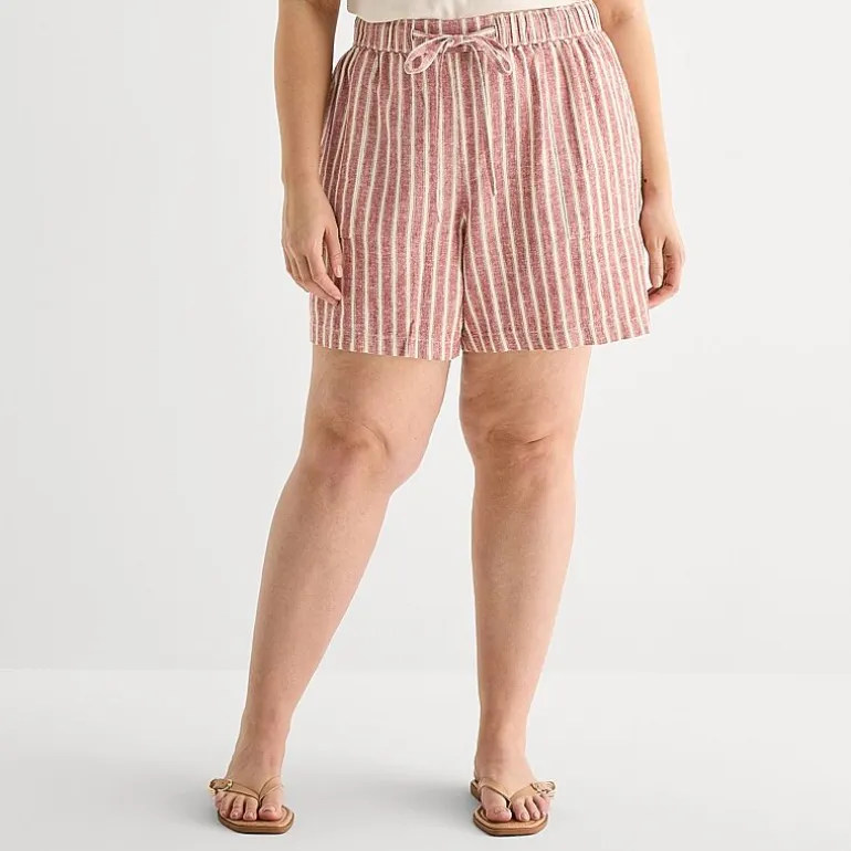 a.n.a Womens Plus High Rise 5" Pull-On Short