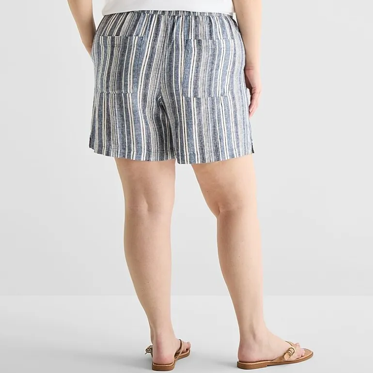 a.n.a Womens Plus High Rise 5" Pull-On Short