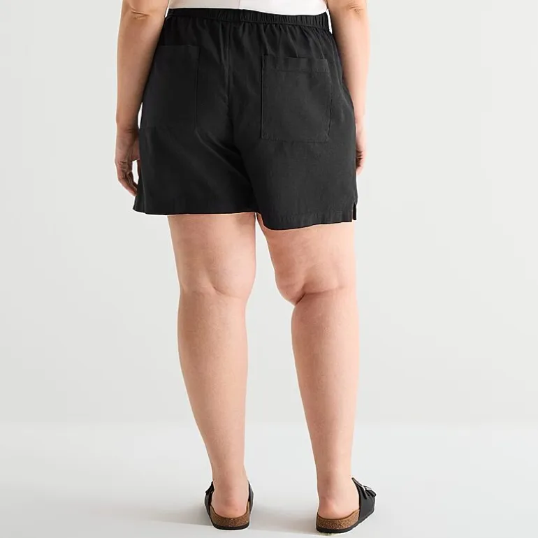 a.n.a Womens Plus High Rise 5" Pull-On Short