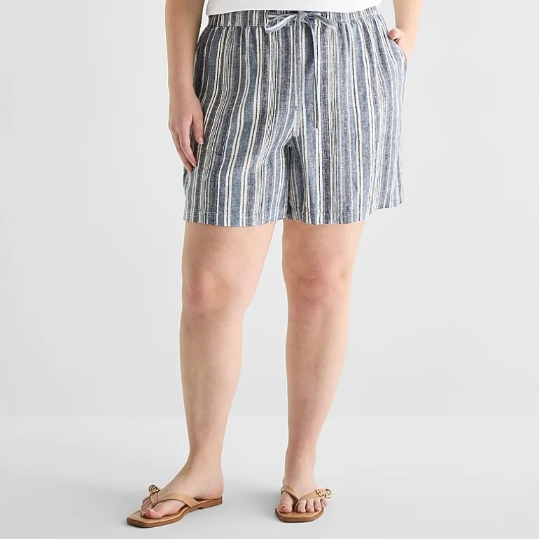 a.n.a Womens Plus High Rise 5" Pull-On Short