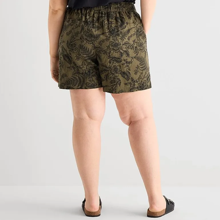a.n.a Womens Plus High Rise 5" Pull-On Short