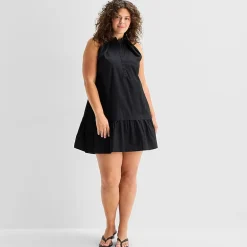 a.n.a Womens Plus Sleeveless A-Line Dress