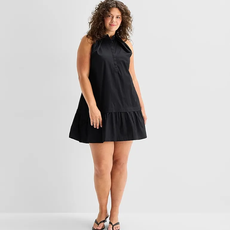 a.n.a Womens Plus Sleeveless A-Line Dress
