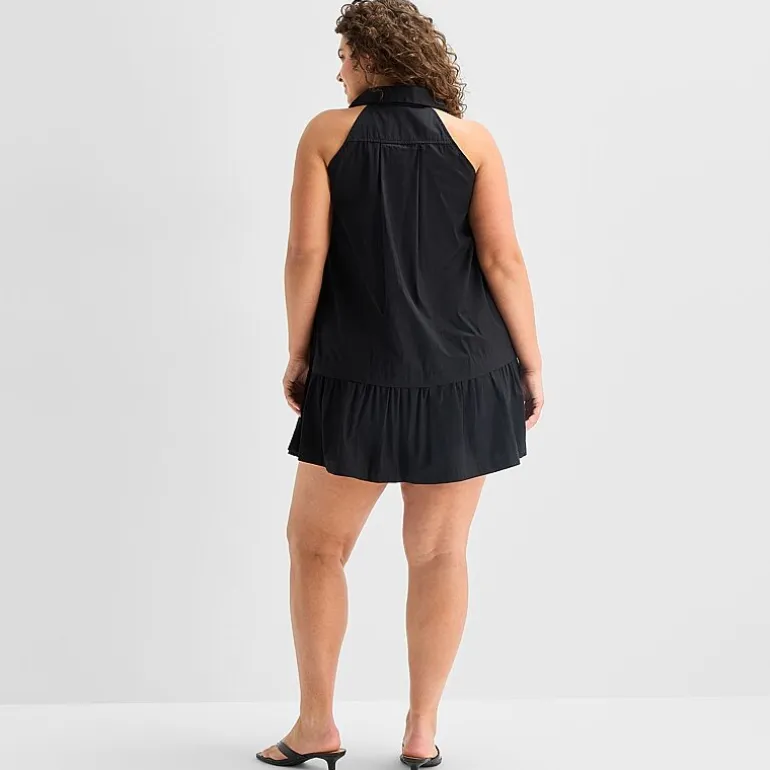 a.n.a Womens Plus Sleeveless A-Line Dress
