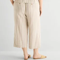 a.n.a Womens Plus Wide Leg High Rise Cropped Pant