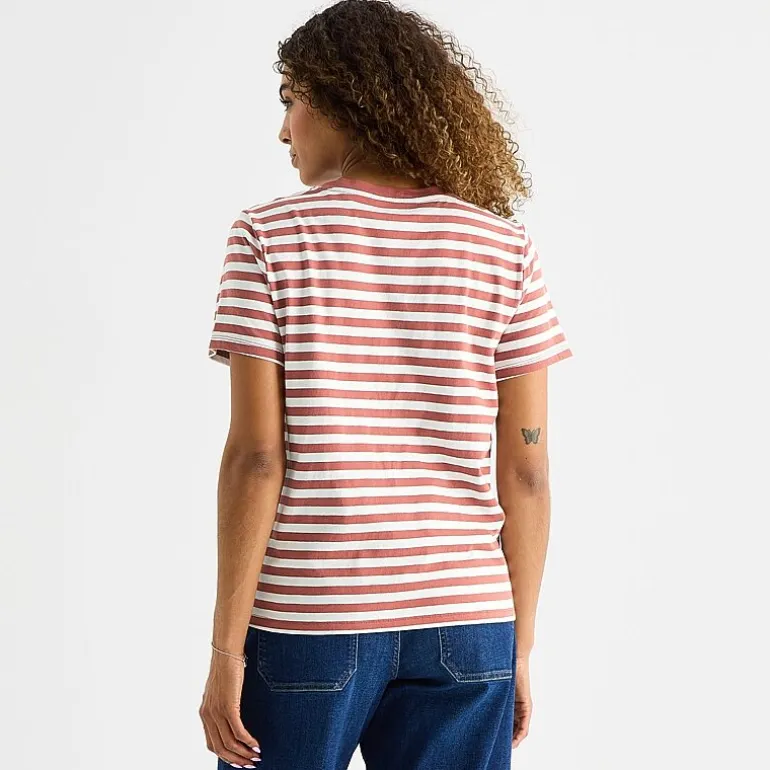 a.n.a Womens Round Neck Short Sleeve T-Shirt