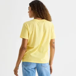 a.n.a Womens Round Neck Short Sleeve T-Shirt