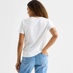 a.n.a Womens Round Neck Short Sleeve T-Shirt