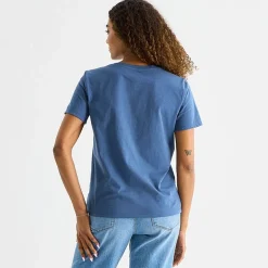 a.n.a Womens Round Neck Short Sleeve T-Shirt