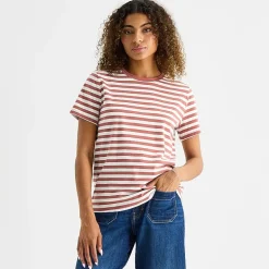 a.n.a Womens Round Neck Short Sleeve T-Shirt