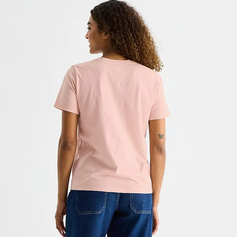 a.n.a Womens Round Neck Short Sleeve T-Shirt
