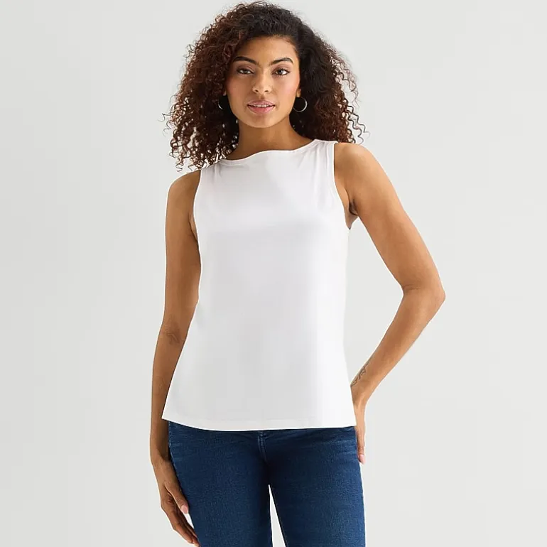 a.n.a Womens Round Neck Sleeveless Tank Top