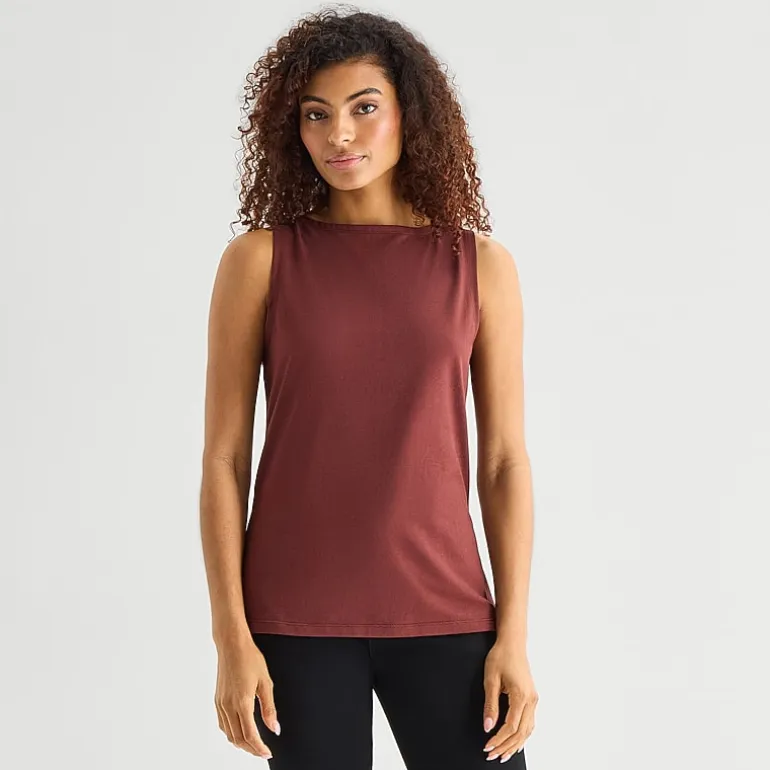 a.n.a Womens Round Neck Sleeveless Tank Top