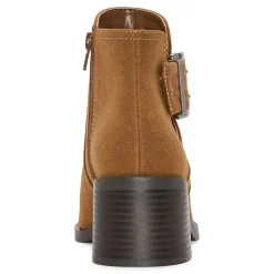 a.n.a Womens Shadow Stacked Heel Booties