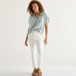 a.n.a Womens Short Sleeve Blouse
