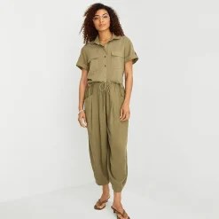 a.n.a Womens Short Sleeve Blouse
