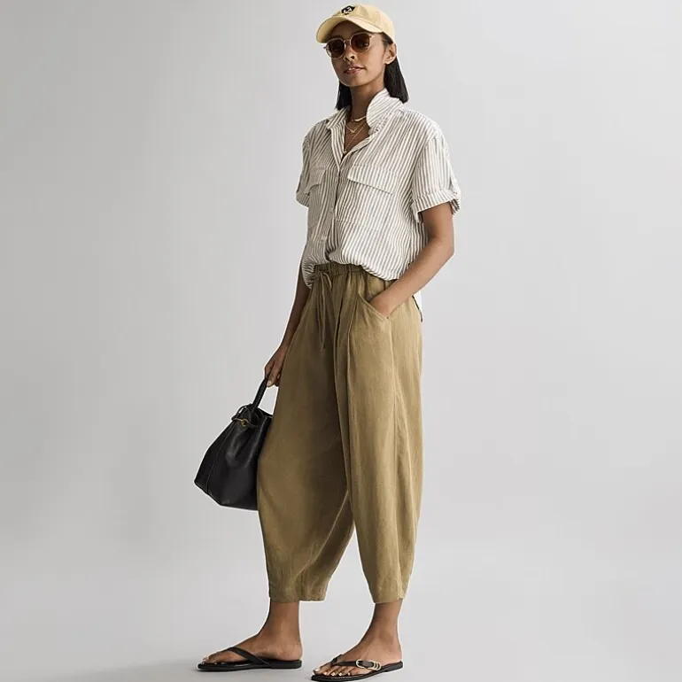 a.n.a Womens Short Sleeve Blouse