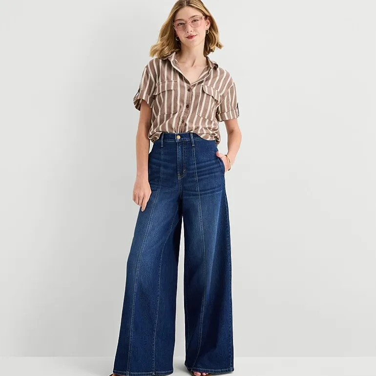 a.n.a Womens Short Sleeve Blouse