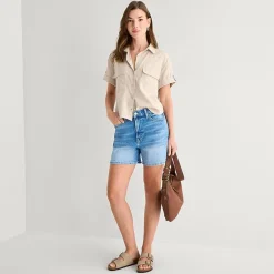 a.n.a Womens Short Sleeve Blouse