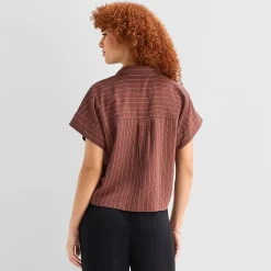 a.n.a Womens Short Sleeve Camp Shirt