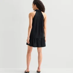 a.n.a Womens Sleeveless Striped A-Line Dress