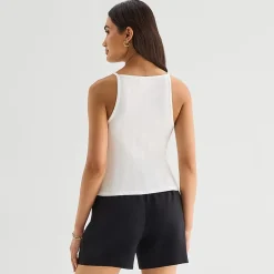 a.n.a Womens Square Neck Sleeveless Tank Top