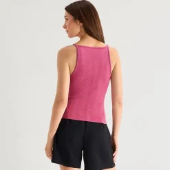 a.n.a Womens Square Neck Sleeveless Tank Top
