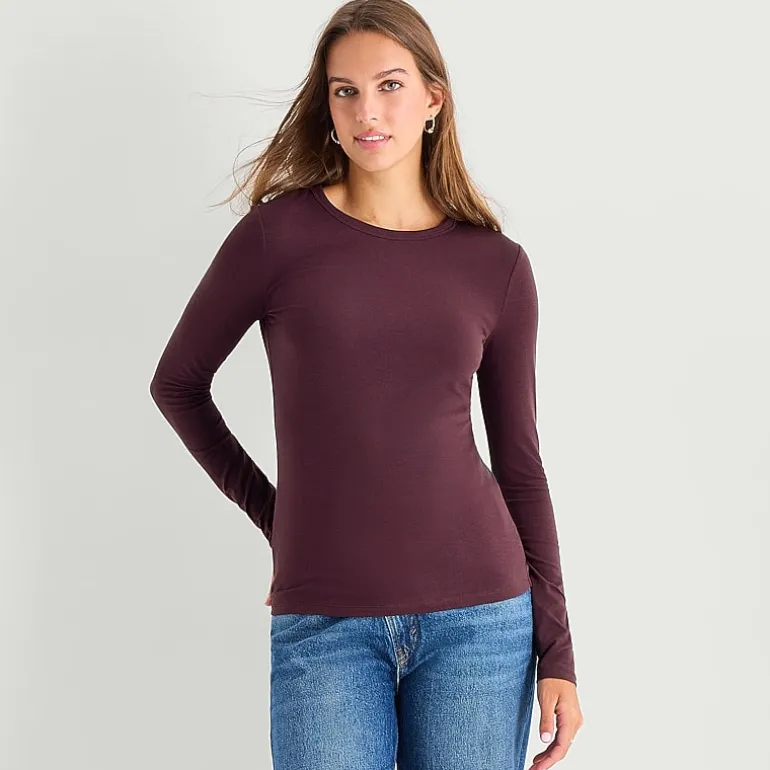 a.n.a Womens Tall Crew Neck Long Sleeve T-Shirt
