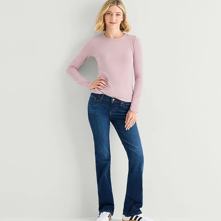 a.n.a Womens Tall Crew Neck Long Sleeve T-Shirt