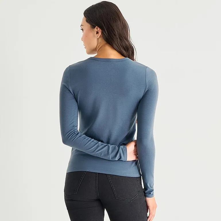 a.n.a Womens Tall Crew Neck Long Sleeve T-Shirt