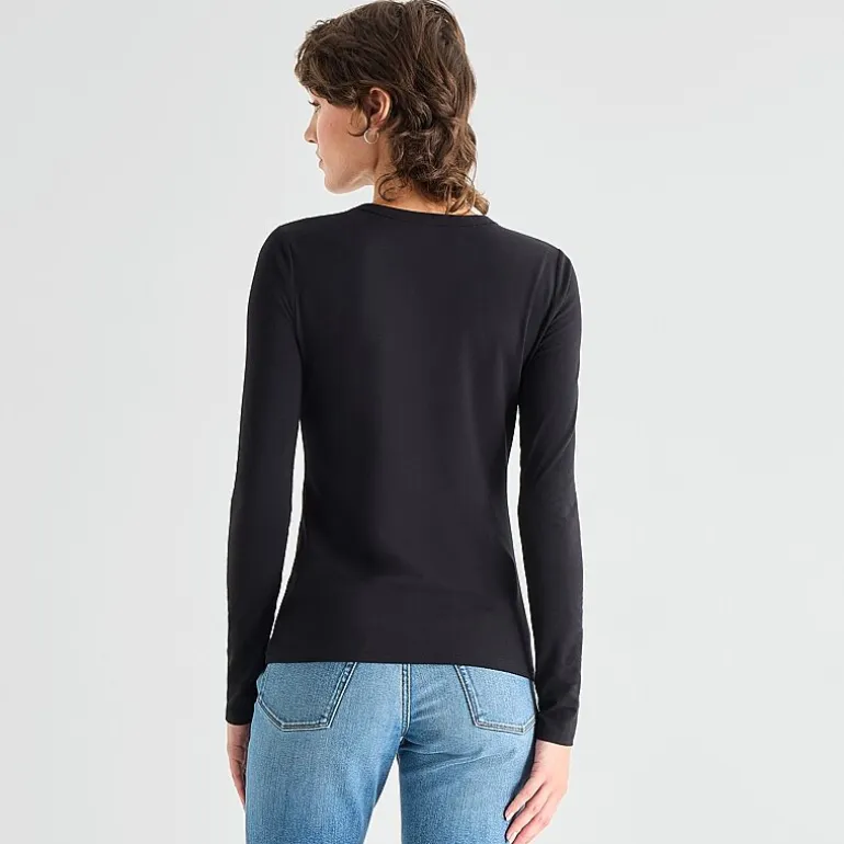 a.n.a Womens Tall Crew Neck Long Sleeve T-Shirt