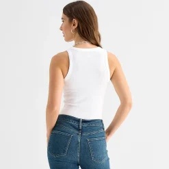 a.n.a Womens Tall High Neck Sleeveless Tank Top