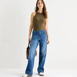 a.n.a Womens Tall High Neck Sleeveless Tank Top