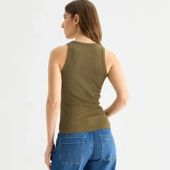 a.n.a Womens Tall High Neck Sleeveless Tank Top