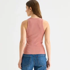 a.n.a Womens Tall High Neck Sleeveless Tank Top