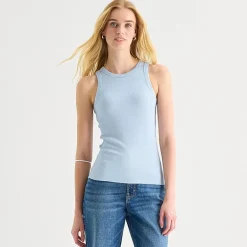 a.n.a Womens Tall High Neck Sleeveless Tank Top