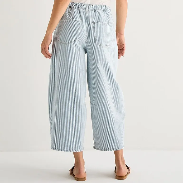 a.n.a Womens Tall High Rise Barrel Jean