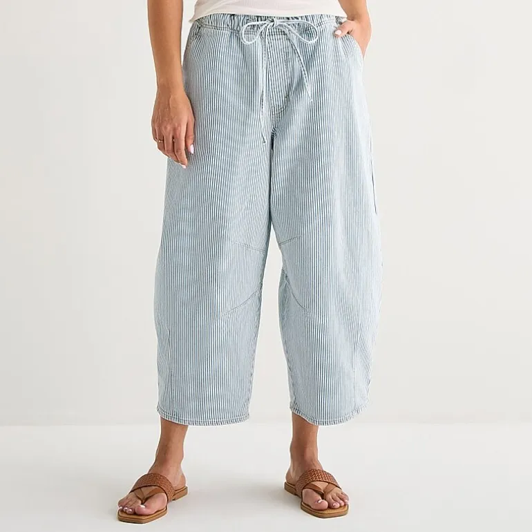 a.n.a Womens Tall High Rise Barrel Jean
