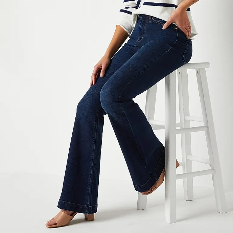 a.n.a Womens Tall High Rise Flare Leg Jean