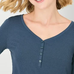 a.n.a Womens Tall Long Sleeve Regular Fit Henley Shirt