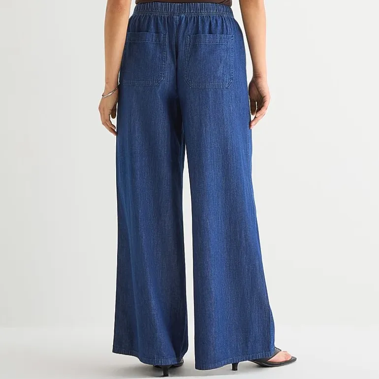 a.n.a Womens Tall Mid Rise Wide Leg Jean