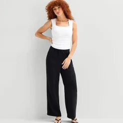 a.n.a Womens Tall Square Neck Sleeveless Blouse